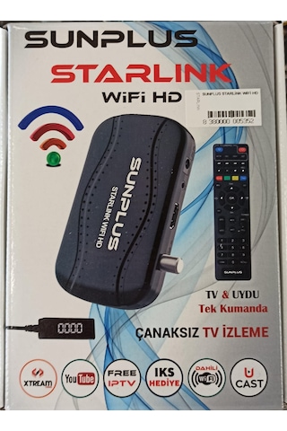 Sunplus Starlink Wi-Fi HD Çanaklı Çanaksız Uydu Alıcısı