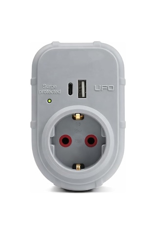 Tekli Akım Korumalı 5v 2 4a Usb Ve Type-c İle Hızlı Şarj Anahtarlı Topraklı Priz Sürekli Koruma 16a 250v Max 350 Genel