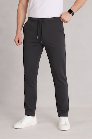 Bürke Erkek Antrasit Beli Lastikli Bağcıklı Duble Paça Jogger Pantolon