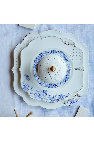 Pip Studio Mavi Beyaz Porselen Kahvaltı Tabağı 23,5 Cm