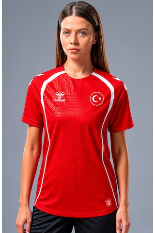 Hummel Target Milli Takım T-shirt İsteğebağlı İsim Ve Numara Baskısı Hediyemizdir Kırmızı - Beyaz