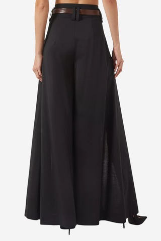 A.w.a.k.e. Mode Wide - Leg Yan Yırtmaçlı Pantolon Siyah