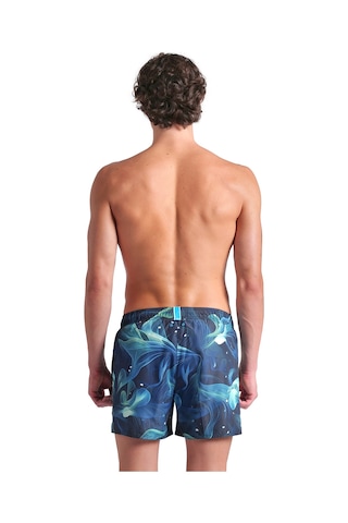 Arena Water Prints Beach Erkek Yeşil Deniz Şortu 007159630 Mavi