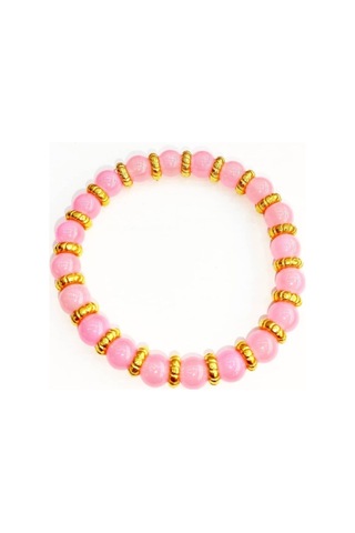 Oriental Kuyumculuk Jewellery Pembe Taşlı Bileklik Altın