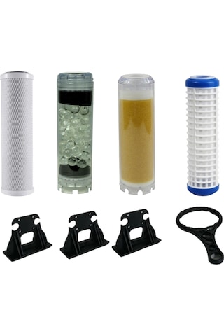 Daire Bina Sayaç Girişi 4 Aşama Su Arıtma Cihazı Ağır Kireç Önleyici Yumuşatma Sistemi