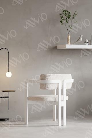 Avvio Trento Tokyo Sandalye Beyaz Mutfak Salon Yemek Odası Sandalyesi Demonte Metal Ayak Krem