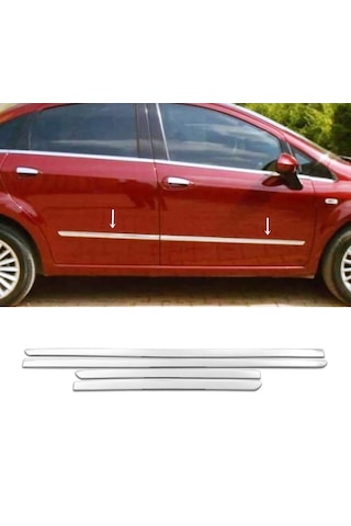 Fiat Linea Krom Yan Kapı Çıtası 4 Prç P.çelik 2007 Ve Üzeri