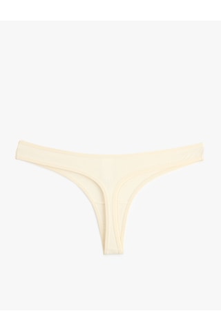 Koton Pamuklu Rahat Kalıp Baskılı String Külot Ekru 6slk30094mk Ekru