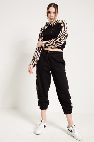 JAHR MARC Zebra Desenli Siyah Kadın Jogger - XS Siyah