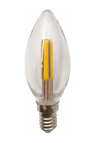 Ledolet E14 Led 4w 45w Filamentlı Rustik Ampul Sarı Işık Kırılmaz Gövde, Dekoratif Mum Lamba