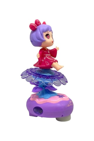 Rotate Girl Pilli Müzikli Işıklı Dans Eden Bebek 22cm