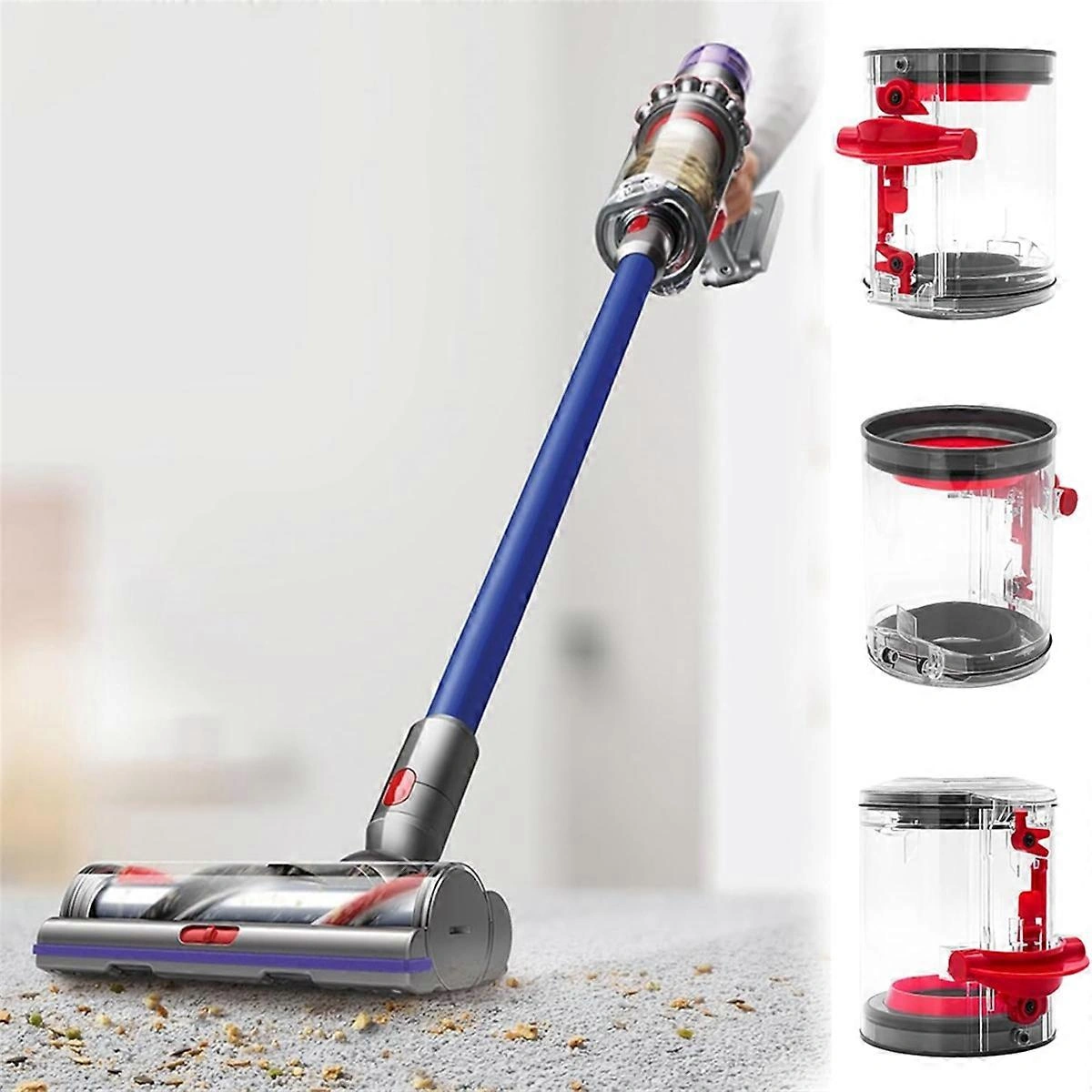 V12 Slim Elektrikli Süpürge Haznesi Ve Yedek Toz Toplayıcı Robot Elektrikli Süpürge İçin Toz Haznesi