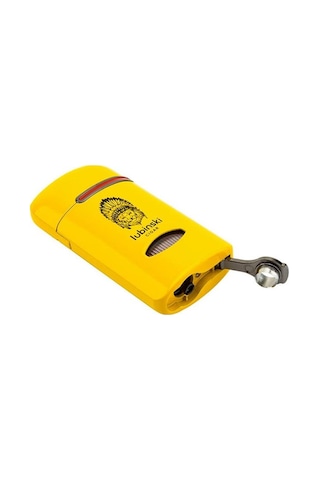Lubinski Lion Kapaklı Delicili Tek Torch Puro Çakmağı Sarı Lb-192