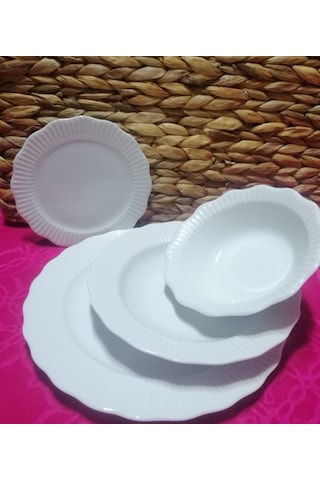 Porland Porselen Frııly 24 Parça 6 Kişilik Yemek Takımı