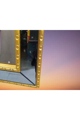 AYNA-Dresuar HAYAL MODEL Parlak Gold Renk  Kayın torna Kutu içinde sevk El Yapım Gold