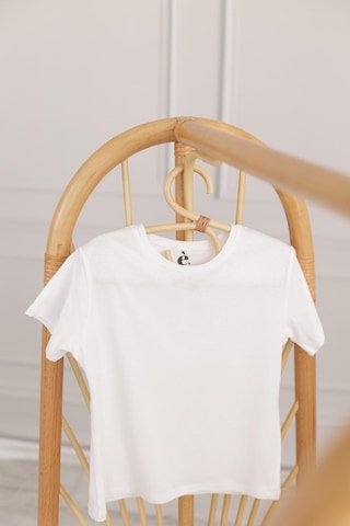 Şehrazat Handmade Tasarım Pamuklu Çocuk Tişört Beyaz