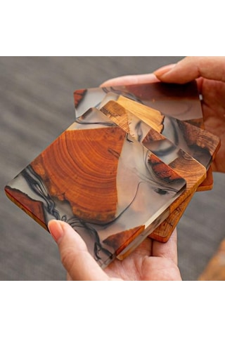 Büyük Bardak Altlığı Şeffaf Doku Yeniden Kullanılabilir Haşlanma Önleyici Diğer