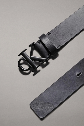 Calvin Klein Round Mono Plaque Lthr Belt 35mm Siyah