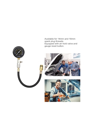 Motor Silindir Kompresyon Test Cihazı Kiti 0-300psı Basınç Ölçer Kontrol Test Aracı Otomotiv