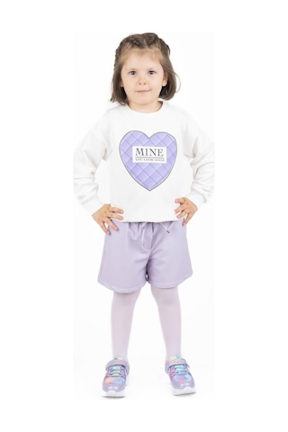 Best Kids Kız Çocuk Baskılı Sweatshırt - 001