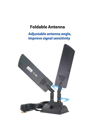 Sones 42dbi 5g Yönlendirici Harici Anten Dış Mekan Uzun Menzilli Wifi Sinyal Kapsama Alanı Güçlendirici, Özellikler: Sma Erkek Siyah