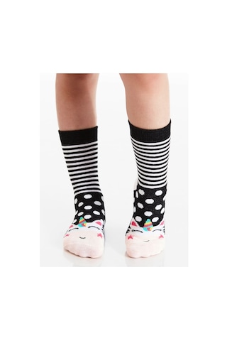 Denokids Zebracorn Kız Soket Çorap