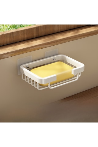 Wezone Banyo Sabunluk Duvar Takılı Akıllı Su Drenajlı Alüminyum Sabun Tutucu Beyaz Yama Tabanlı Ağızlı Diğer