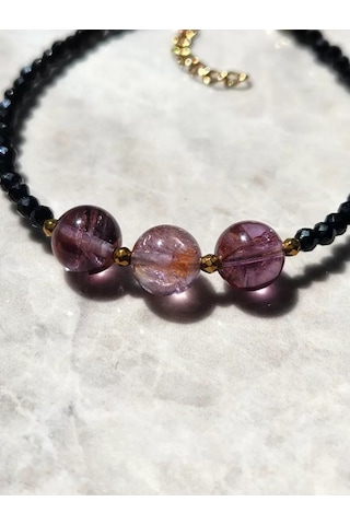 Doğaltaş Spinel Ve Ametrin Taşı Bileklik Çok Renkli
