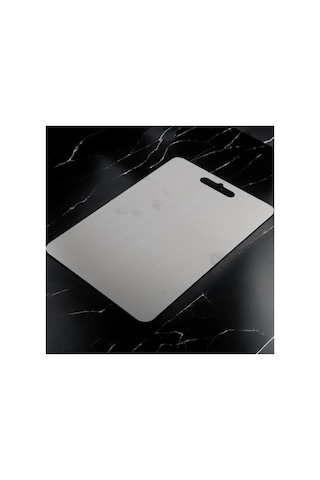 Gkd 2'li 304 Paslanmaz Çelik Kesme Tahtası Seti Hijyenik, Dayanıklı Tasarım 20x30 Cm & 23x34 Cm Gri