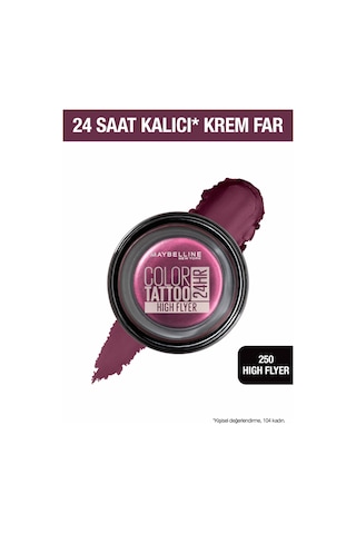 Maybelline New York Color Tattoo Krem Far 250 High Flyer Bordo