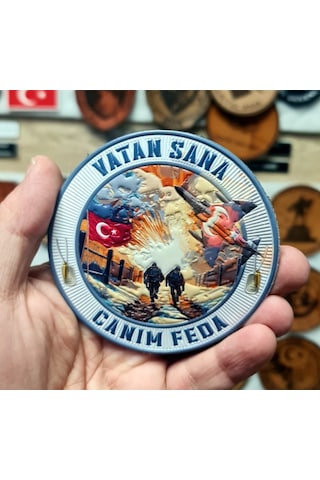 Seyhan Askeri Malzeme Vatan Sana Canım Feda Peç - Arma - Tpu Patch Karışık/çok Renkli Çok Renkli