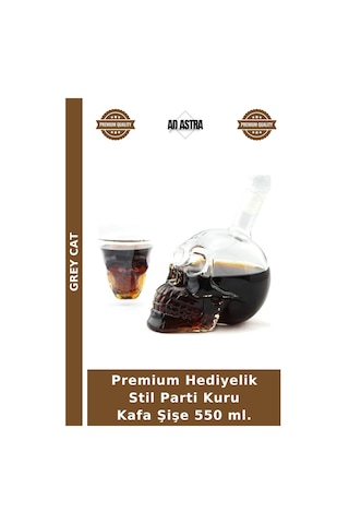 Premium Hediyelik Stil Parti Kuru Kafa Şişe 550 Ml.