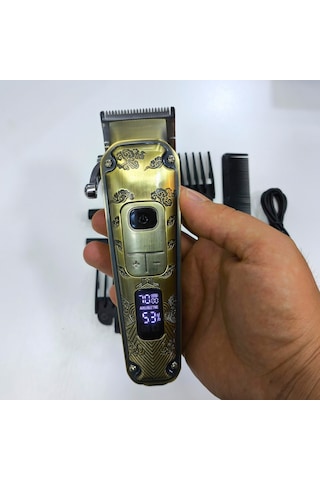 Waer Wa-0143 Şarjlı Saç, Sakal Ve Vücut Kesme Makinesi 2000mah Batarya, Lcd Ekranlı, 4 Taraklı 3 - 4 Saat