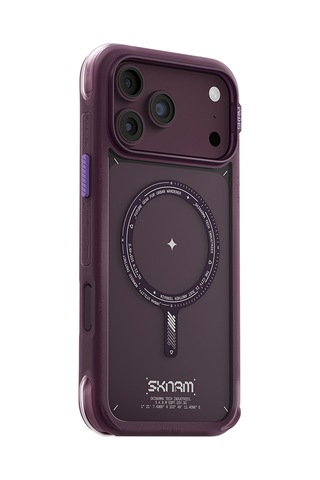 Apple Uyumlu iPhone 18 Pro Max Uyumlu Kılıf M-safe Şarj Özellikli Airbag Tasarımlı Skinarma Avion Kapak Bordo