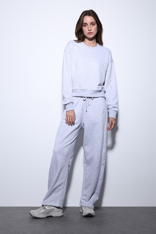 Antioch Basic Kadın Sweatshirt Ba25y920 Gri Melanj