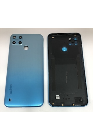 Realme C25y Rmx3269 Kasa Arka Kapak Pil Kapağı - Füme - Koyu Gri