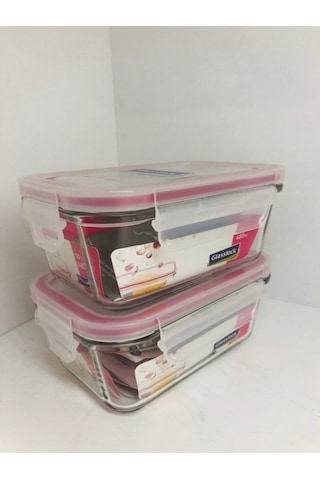 Glasslock 2'li Dikdörtgen Cam Saklama Kapları