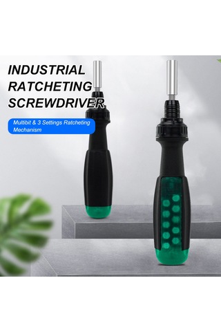 11'i 1 Arada Taşınabilir Cırcırlı Multibit Tornavida