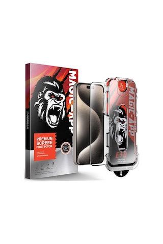 X-gorilla Apple iPhone Uyumlu 17 Pro Ekran Koruyucu Cam 9h Kırılmaz Tam Kaplama, Tozsuz Uygulama Ve Kırılmaz & Çizilmez