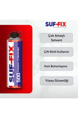 Suf-fix 500 Foam Cleaner Pu Köpük Temizleyici 500ml Tabanca Ve Yüzey Temizleme Spreyi