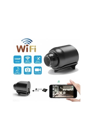 1080p Hd Wifi Mini Kamera 120 Geniş Açı Gece Görüşü Manyetik 360 Döner Tf Kart Destekli