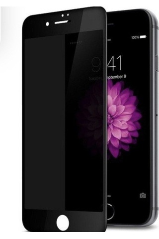 Apple  Uyumlu iPhone 6 / 6s Plus Siyah Privacy Kavisli Hayalet Gizlilik Filitreli Full Ekran Koruyucu