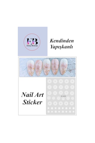 Nail Art Sticker Kendinden Yapışkanlı, Tırnak Süsleme, Tırnak Dövmesi Stikır 2259 Beyaz-2259 Nail Art Sticker Kendinden Yapışkanlı, Tırnak Süsleme, Tırnak Dövmesi Stikır 2259 Beyaz-2259