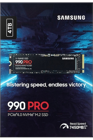 Samsung Uyumlu Mz-v9p4t0bw, 990 Pro, 4tb, 7450/6900, Gen4, Nvme Pcıe M.2 2280, Ssd Türkiye Distribütörü li
