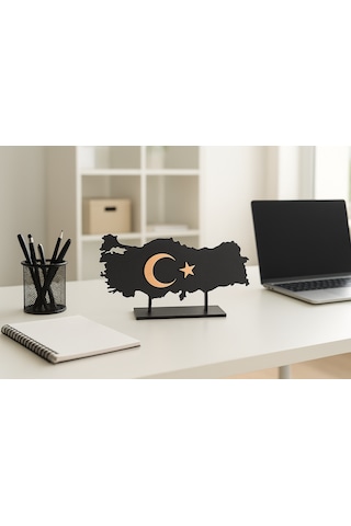 Şık Masaüstü Türkiye Haritası Hediyelik Konsept Ürün 20x10 Cm