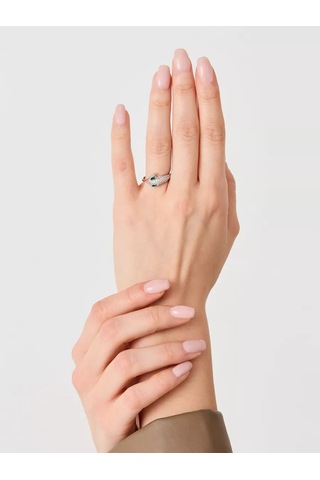 Pavlova Jewelry 925 Ayar Gümüş Zümrütlü Nano Yılan Yüzük 203866740 Gri