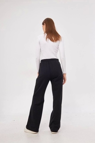 Ramımse İki Iplik Bol Paça Eşofman Pantalon - Siyah Siyah