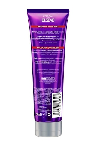 Elseve Color Vive Turunculaşma Karşıtı Mor Maske 150 ML