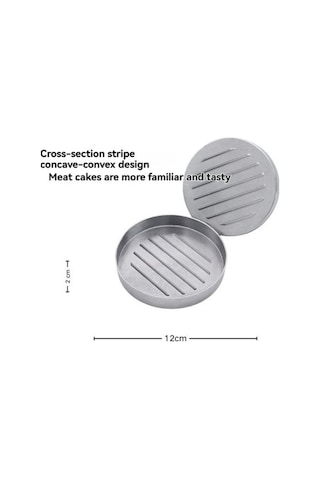 Besthome1 Alüminyum Burger Presi 160g - 2cm Kalınlık, Şeffaf Desenli Şeffaf