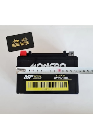 12v 9ah Ytx9-bs Akü Yatık Model - Scooter Atv Motosiklet